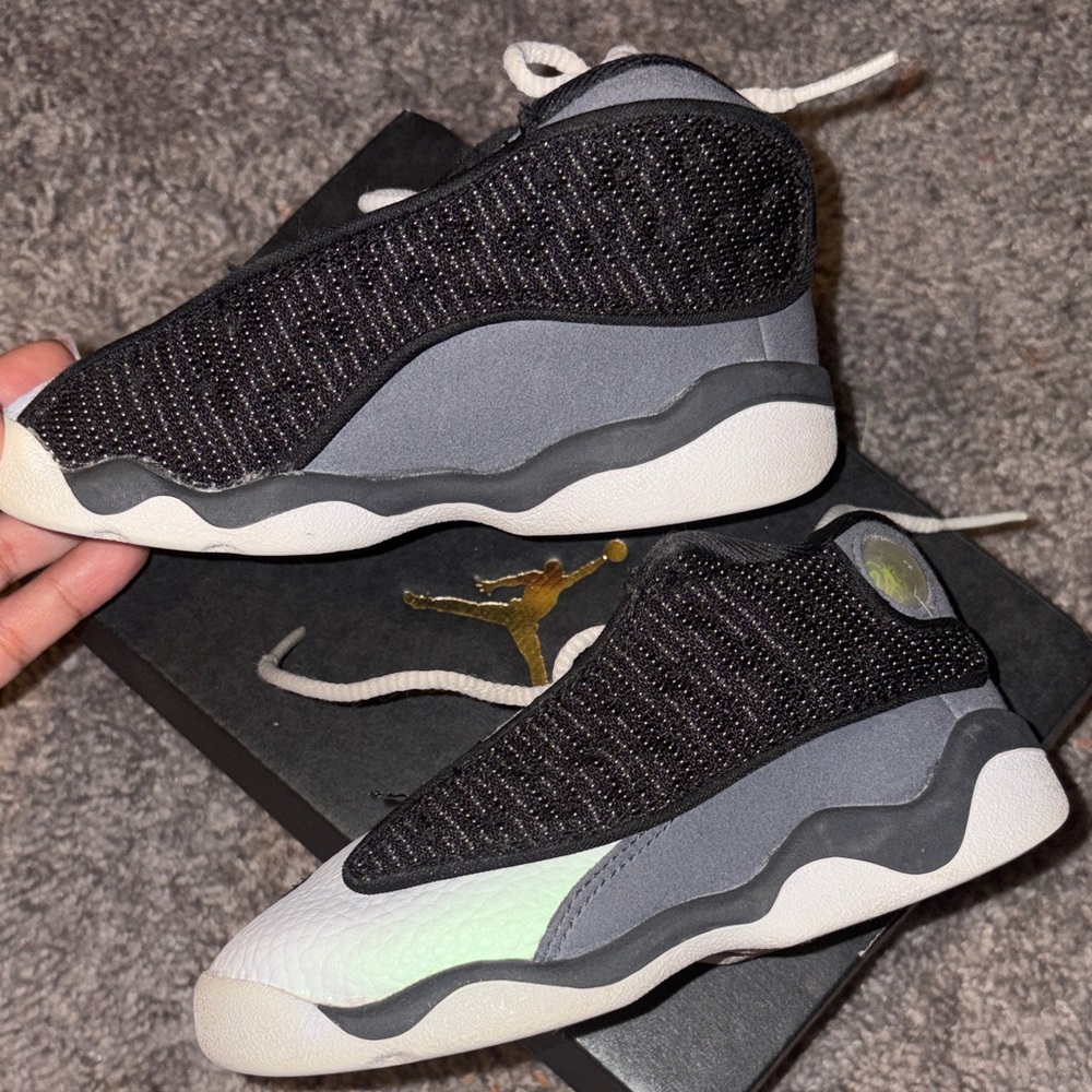 Jordan Kids Black and White Sneakers